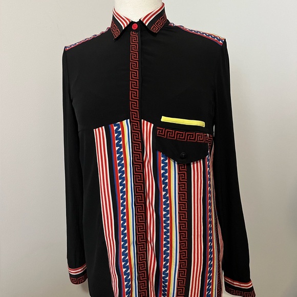 Graphic Versace Blouse Circa 1980 - Picture 1 of 7